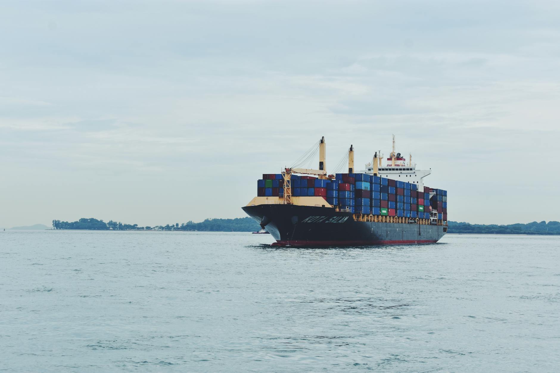 cargo ship on the sea